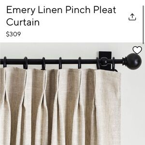 Pottery Barn - (1) Emery Linen Pinch Pleat Curtain